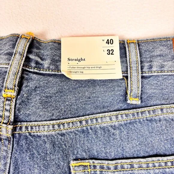 Goodfellow & Co Jeans Mens 40x32 Straight Recto Blue Denim Casual - Picture 10 of 10